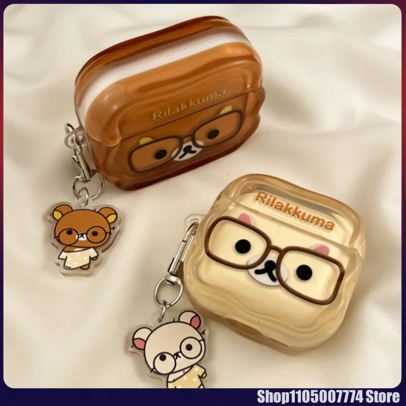 Airpod Case Cover - 2026 New Kawaii Rilakkuma Bear Headphone