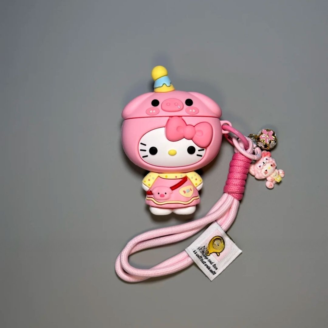 Airpod Case Cover - Anime Sanrio Cartoon Pig and Hello