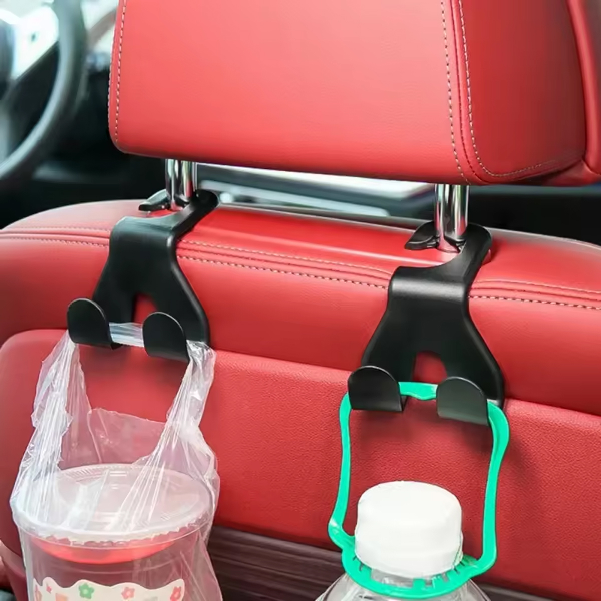 Phone Accessories Hanger - 2PCS Car Headrest Hooks, Auto Seat