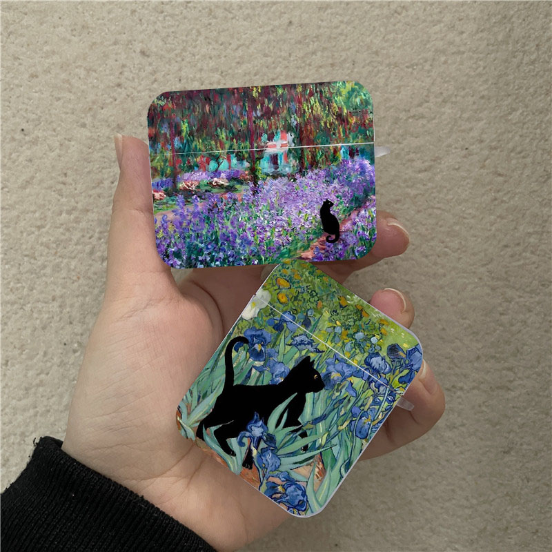 Airpod Case Cover - Van Gogh Monet Black Cat Oil
