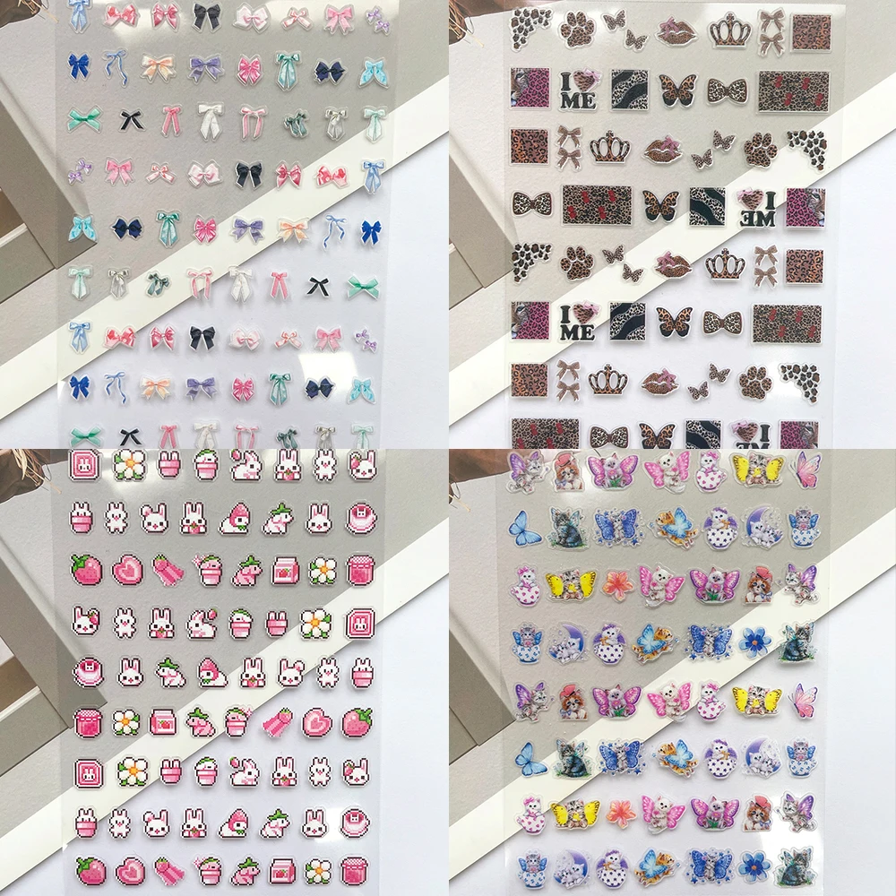 Phone Accessories Poster - Kawaii Rabbit Leopard Print Bowknot Butterfly