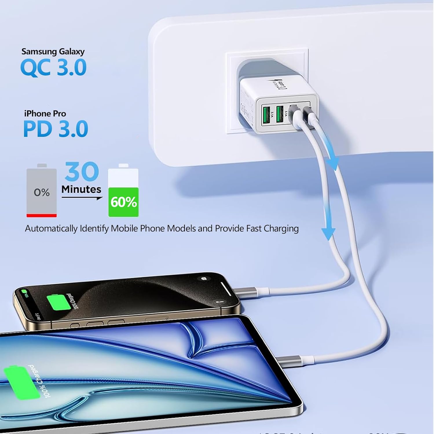 UK Plug 4-Port USB-A&USB-C Wal – Phone Accessories From China Bewertung und Preis