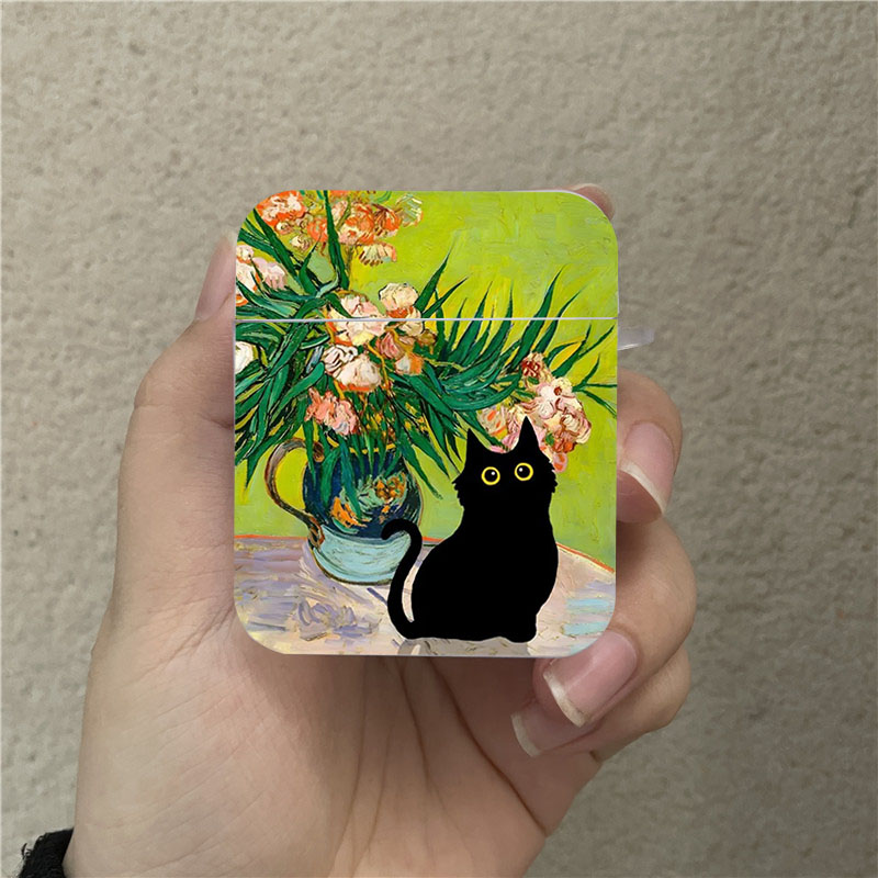 Van Gogh Monet Black Cat Oil P – Airpod Case Cover Bewertung und Preis