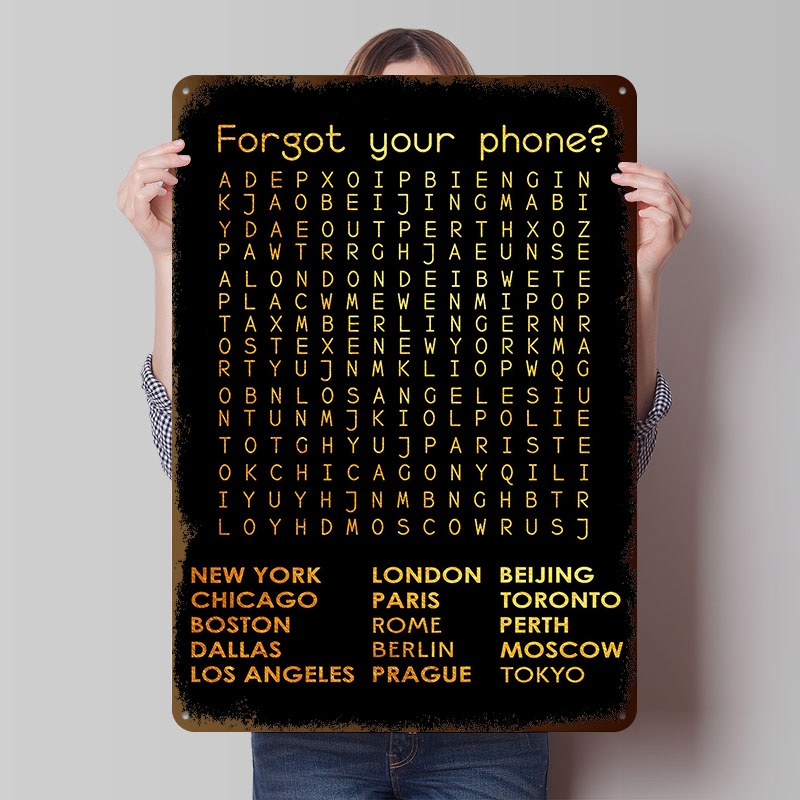 Forgot Your Phone Tinplate Pos – Phone Accessories Poster Bewertung und Preis