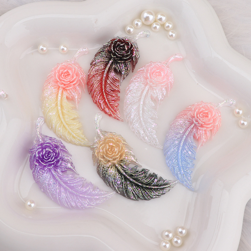 70PCS Rose Feather Resin DIY A – Phone Accessories Hanger Bewertung und Preis